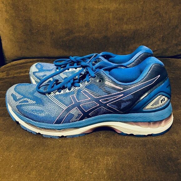 Asics GEL-Nimbus 19 Lite-Show T7C8N-9590 Women's 9.5 Running Blue Pink XLNT Cond - Picture 3 of 11